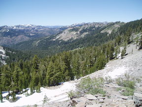 view into Bear Pen from PCT