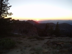sunset from Granite Chief peak