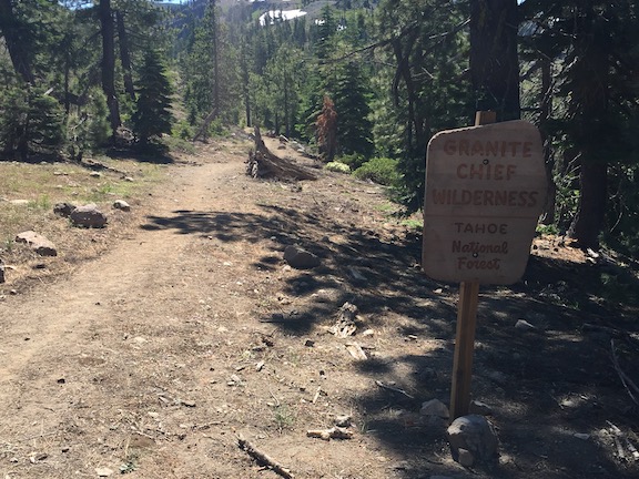 Tevis TH wilderness sign