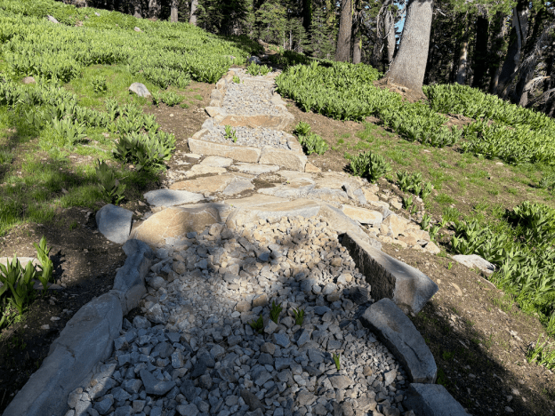 photo of Tevis Cup reroute rock causeway